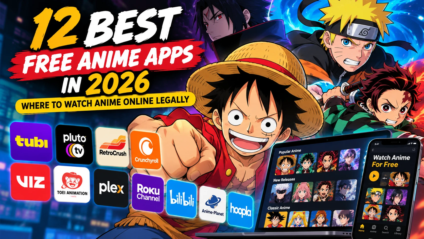 12 Best Free Anime Apps in 2026: Where to Watch Anime Online Legally